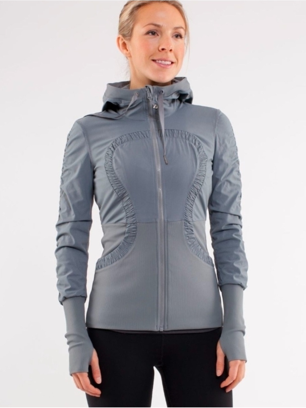 lululemon athletica Hooded Zip Jacket in Slate
